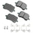 Akebono ACT1160 Disc Brake Pad Set - Front