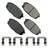 Akebono ACT1397A Disc Brake Pad Set - Front