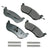 Akebono ACT674A Disc Brake Pad Set - Rear