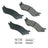 Akebono ACT702 Disc Brake Pad Set - Front or Rear