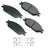 Akebono ACT803 Disc Brake Pad Set - Front