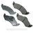 Akebono ACT820 Disc Brake Pad Set - Front