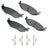 Akebono ACT898 Disc Brake Pad Set - Rear