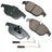 Akebono EUR1341 Disc Brake Pad Set - Rear