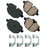 Akebono EUR1473 Disc Brake Pad Set - Rear
