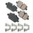 Akebono EUR1554 Disc Brake Pad Set - Rear