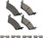 Akebono SDF1602 Disc Brake Pad Set - Rear