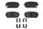 ADVICS AD1296 Disc Brake Pad Set - Rear