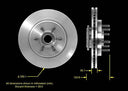 Bendix Friction PRT5519 Disc Brake Rotor and Hub Assembly - Front