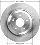 Bendix Friction PRT6018 Disc Brake Rotor - Rear
