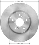 Bendix Friction PRT6054 Disc Brake Rotor - Front