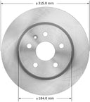 Bendix Friction PRT6073 Disc Brake Rotor - Rear