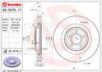 Brembo 09.D276.11 Disc Brake Rotor - Front