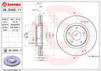 Brembo 09.D450.11 Disc Brake Rotor - Front