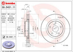 Brembo 09.D451.11 Disc Brake Rotor - Front