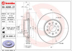 Brembo 09.N285.21 Disc Brake Rotor - Front