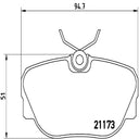 Brembo P06010 Disc Brake Pad Set - Front