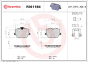 Brembo P06116N Disc Brake Pad Set - Rear