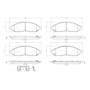 Brembo P11046N Disc Brake Pad Set - Front