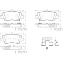 Brembo P30094N Disc Brake Pad Set - Rear