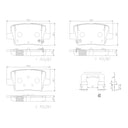 Brembo P30135N Disc Brake Pad Set - Rear