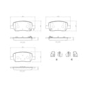 Brembo P30141N Disc Brake Pad Set - Rear