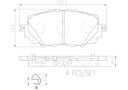 Brembo P49054N Disc Brake Pad Set - Front