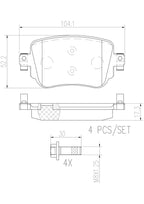 Brembo P85140N Disc Brake Pad Set - Rear