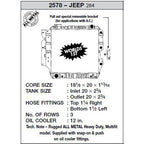 CSF 2578 Radiator