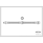 Corteco 19036229 Brake Hydraulic Hose - Rear