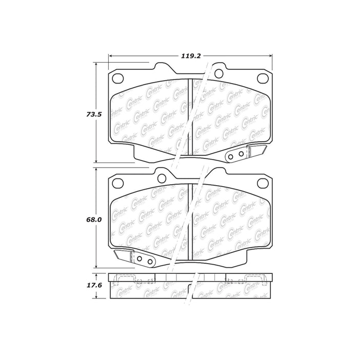 Centric 102.04360 Disc Brake Pad Set - Front