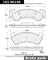 Centric 102.06140 Disc Brake Pad Set - Front