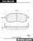 Centric 102.08150 Disc Brake Pad Set - Front