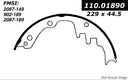 Centric 111.01890 Drum Brake Shoe - Front or Rear
