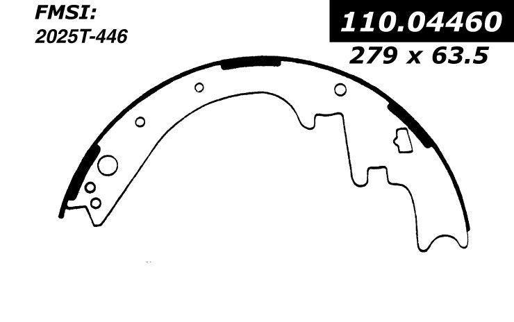 Centric 111.04460 Drum Brake Shoe - Rear