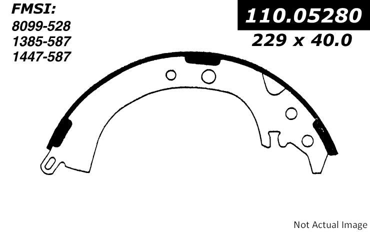 Centric 111.05280 Drum Brake Shoe - Rear