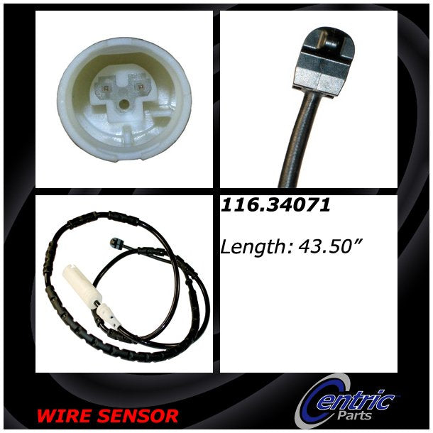 Centric 116.34071 Disc Brake Pad Wear Sensor - Rear