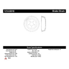 Centric 123.63015 Brake Drum - Front