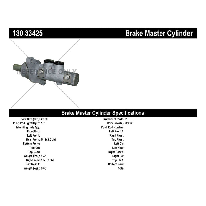 Centric 130.33425 Brake Master Cylinder
