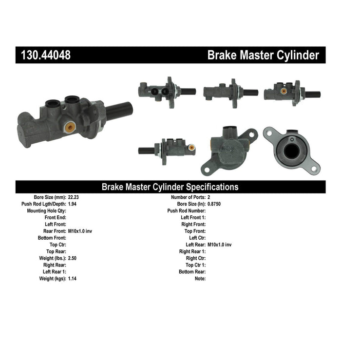 Centric 130.44048 Brake Master Cylinder