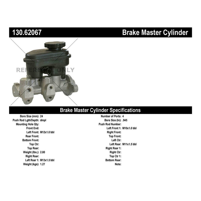 Centric 130.62067 Brake Master Cylinder