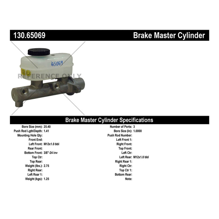 Centric 130.65069 Brake Master Cylinder