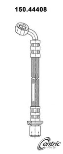 Centric 150.44408 Brake Hydraulic Hose - Rear Left, Rear Left Lower or Rear Right Lower