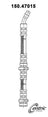 Centric 150.47015 Brake Hydraulic Hose - Rear Right