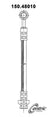 Centric 150.48010 Brake Hydraulic Hose - Front, Front Lower or Rear