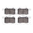 Dynamite Friction 1115-0592-10 Disc Brake Pad Set - Front or Rear