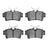 Dynamite Friction 1115-0627-10 Disc Brake Pad Set - Rear