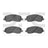 Dynamite Friction 1115-0866-00 Disc Brake Pad Set - Front