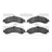 Dynamite Friction 1214-0834-00 Disc Brake Pad Set - Rear