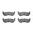 Dynamite Friction 1214-0932-00 Disc Brake Pad Set - Rear